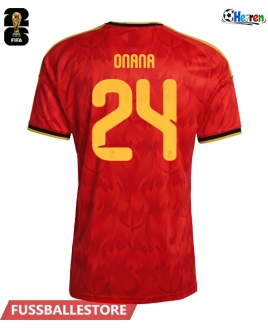 Günstige Belgien Amadou Onana #24 Heimtrikot WM 2026 Kurzarm